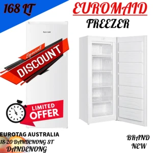 Euromaid 168L Upright Freezer EUFR168W BRAND NEW 2 Years Warranty RRP: $999 - Picture 1 of 4