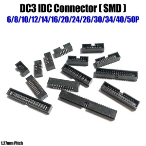 Conector SMD de cable de cinta plana DC3 1,27 mm paso chip zócalo 6/8/10/12/14-50 pines - Imagen 1 de 20