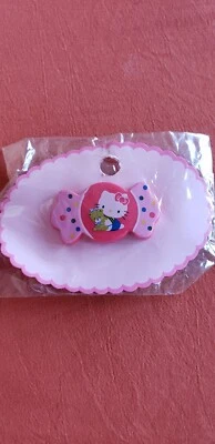 Nuevo lazo de pasador pinza de pelo clásico vintage Sanrio Hello Kitty 1976 1987 ¡MIRA! Foto 1 de 2