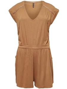 19/25 NEU ONLY Damen Overall Jumpsuit kurz onlSASSI S/L PLAYSUIT Gr. M braun - Bild 1 von 2