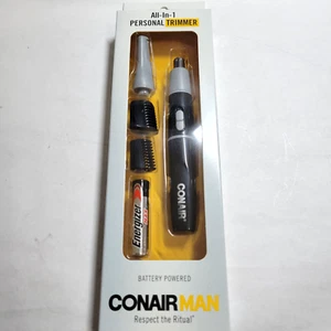 CONAIR MAN All-In-1 Nose Ear Hair BATTERY Stainless Steel Blade Detailer Trimmer - Picture 1 of 5