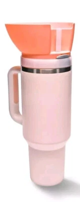 Pink Water Bottle SNACK BOWL Fits Over Stanley Mugs 3"High x 5"Wide - Image 1 of 4