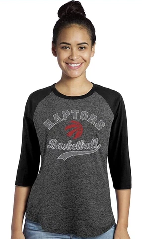 NBA Toronto Raptors Women's Majestic Athletic Triblend 3/4 Sleeve #7 Lowry Small Cover