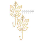 Modern Maple Leaf Hooks: Wall-Mounted Coat Hanger & Key Holder