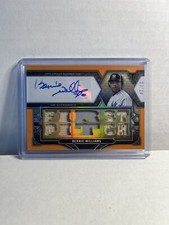 2022 Topps Triple Threads Bernie Williams Orange Jersey Bat Auto #13/18 Yankees