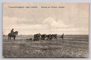 Postcard Truppenubungsplatz Lager Lechfeld WW1 German Army Bayonet Charge AY14 - Picture 1 of 3