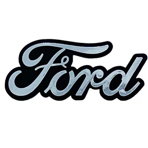 Chroma Licensed Ford Logo Auto Plastic Chrome Emblem Decal 1.5" x 3.5" - Foto 1 di 3