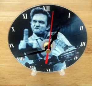Johnny Cash cd clock The man in black novelty personalised gift idea - Free P&P - Picture 1 of 3
