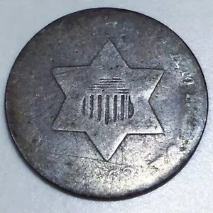 1852 Three Cent Silver Rare Date - Picture 1 of 2