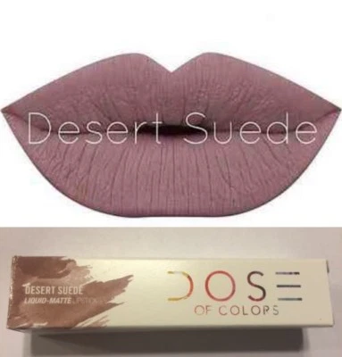 AUTHENTIC DOSE OF COLORS COSMETICS LIQUID LIPSTICK DESERT SUEDE GREIGE TAUPE NIB - Image 1 of 3
