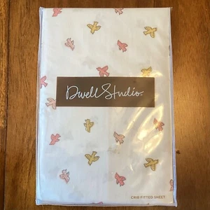 Dwell Studio Fitted Crib Sheet Swallow Birds New Baby Cotton - Picture 1 of 5