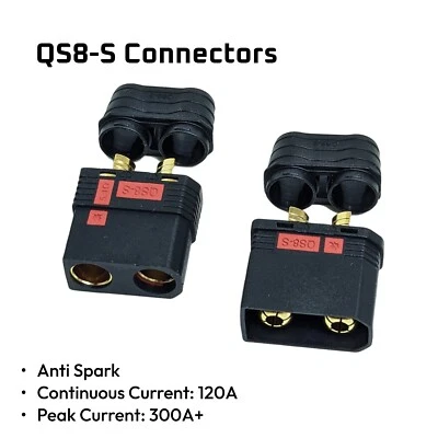 QS8 Anti Spark Battery Male Female Connector 120A QS8-S Plug Lipo Battery DIY - Image 1 of 4