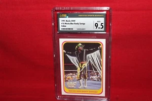 1991 Merlin WWF Macho Man Randy Savage #18 CSG 9.5 Italian Wrestling Card - Picture 1 of 2