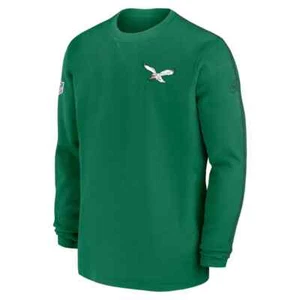 Philadelphia Eagles Nike Alternate Logo Coach Men's Sideline Top Kelly Green - Picture 1 of 5