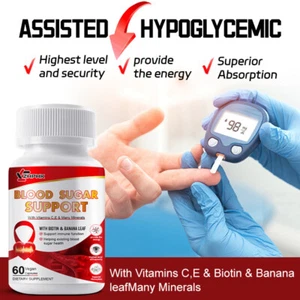 Blood Pressure Support Supplement | Blood Sugar Support | 60 Capsules | Vegan - Picture 1 of 9