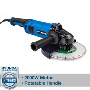 Electric Angle Grinder Hyundai 9 inch 230mm 2000W Diamond Disc Cutter Hyundai - Picture 1 of 24