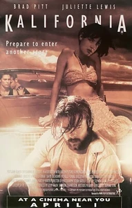 KALIFORNIA ORIGINAL UK POSTER 60"" X 40"" BRAD PITT, JULIETTE LEWIS GEROLLT NEU - Bild 1 von 1