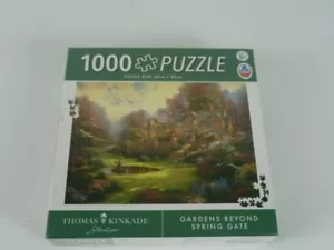 Thomas Kinkade 1000 Piece Jigsaw Puzzle - Gardens Beyond Spring Gate - Picture 1 of 6