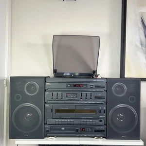 Sistema estéreo Hi-Fi compacto Sanyo DCX502 unidad central tocadiscos doble cinta funciona - Imagen 1 de 17