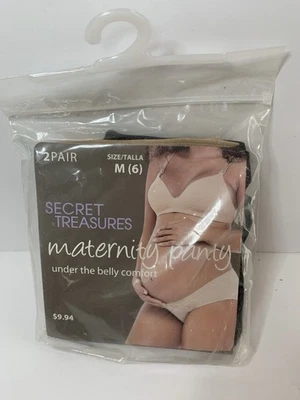 Bragas de maternidad Secret Treasures 2 pares bajo el vientre - M (6) Foto 1 de 3