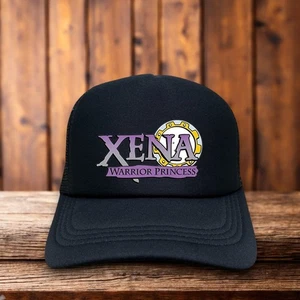 Xena Warrior Princess Herren Truckermütze schwarz Lucy Lawless 90er Retro TV Show Cap - Bild 1 von 5