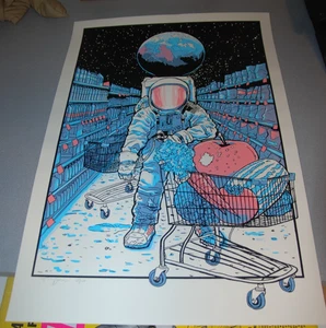 2012 Tim Doyle Free Lunch Screen Print Poster Signed black keys astronaut - Picture 1 of 2