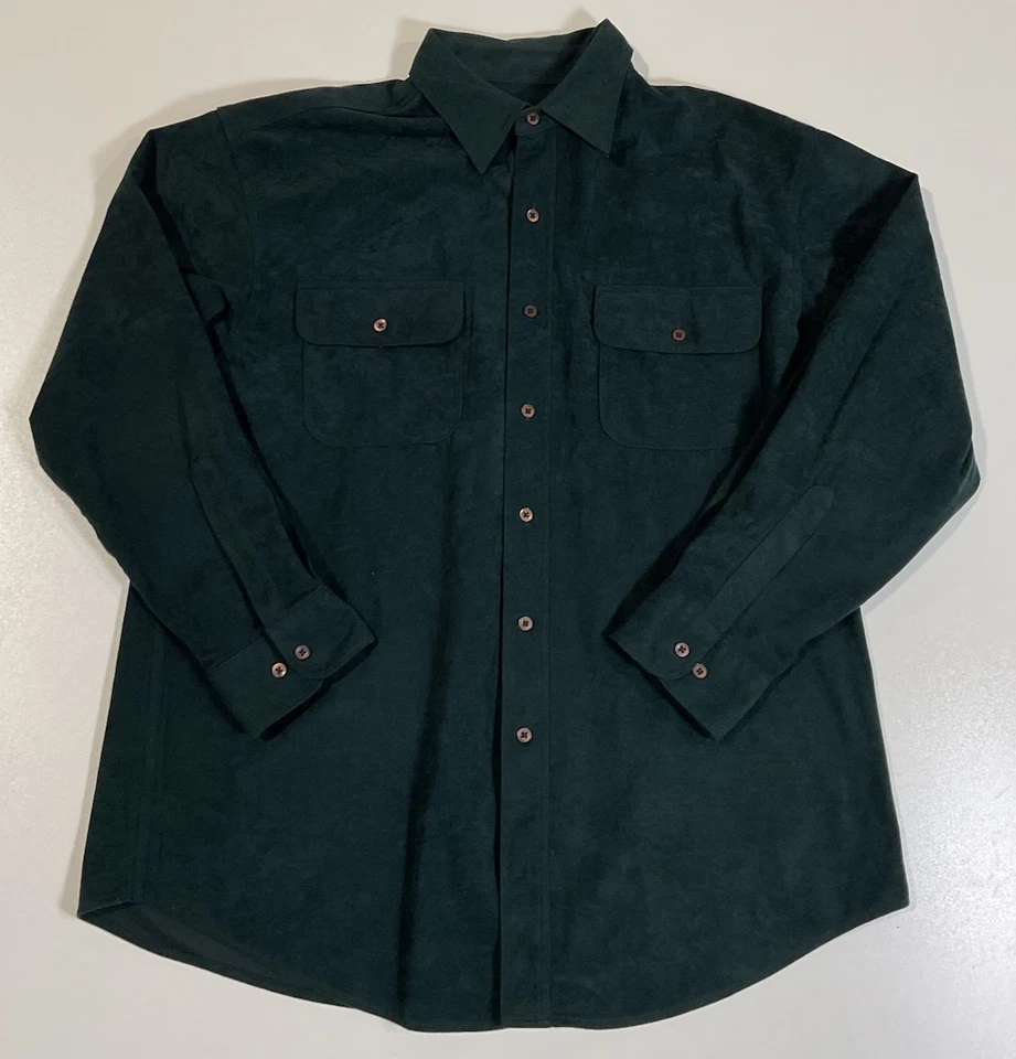 Camisa abotonada vintage de terciopelo Knightsbridge talla L papá Normcore años 80 90 Foto 1 de 4
