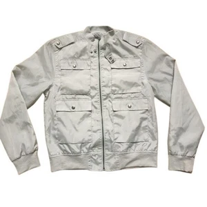 Chaqueta cortavientos con cremallera gris claro de nailon pequeña S para hombre Structure S - Imagen 1 de 8