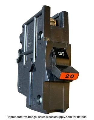 NA20 Federal Pacific 1-Pole 20A Thick Stab-Lok Circuit Breaker Pre-Owned Foto 1 de 2