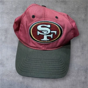 NFL Vintage San Francisco 49ers Red Black Two Tone Snapback Hat Men's One Size - Picture 1 of 7