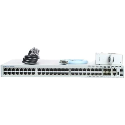 Conmutador Arista DCS-7010T-48-F 48P 1GbE 4P 10GbE SFP+ con montajes en rack Foto 1 de 4