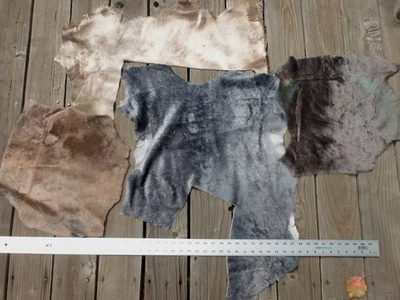 sheepskin leather Karakul THIN Partial hides 4 Colors silky soft hair - Image 1 of 4