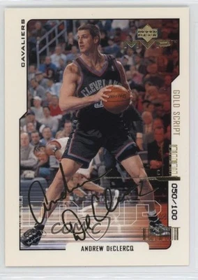 2000-01 Upper Deck MVP Gold Script /100 Andrew DeClercq #33 - Image 1 of 2