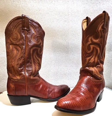 Tony Lama (VINTAGE 1996)  Mens Brown Teju Lizard Western Boots Size 11.5 EE - Image 1 of 4
