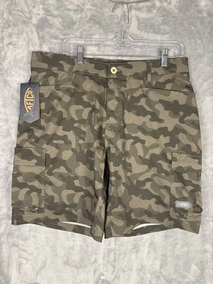 AFTCO Fishing Shorts Deckhand Mens 34 8"  Inseam OG Camo Cargo  NWT $75 - Image 1 of 3