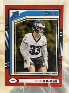 Donruss Cooper DeJean 2024 prueba de prensa rojo clasificación novato #305 Eagles - Imagen 1 de 5