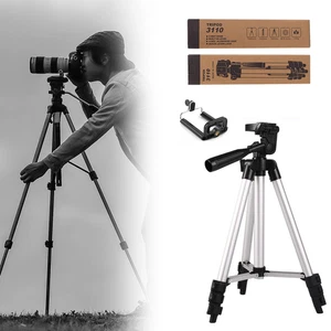 Aluminium Tripod Telescopic Camera DSLR Stand With Phone Holder Lightweight - Picture 1 of 9