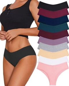 Sth Big 10er Pack Damen Baumwolle Unterwäsche Sexy Stretch V-Taille Damen Bikini Pa... - Bild 1 von 6