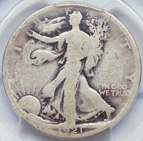1921 50C PCGS G4 Walking Liberty Silver Half Dollar 345992 Cover