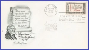 USA4 #1141 U/A ARTMASTER FDC T. Jefferson - Picture 1 of 1