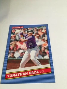 2020 Donruss Retro RC 1986 #241 Yonathan Daza - Colorado Rockies - Picture 1 of 1