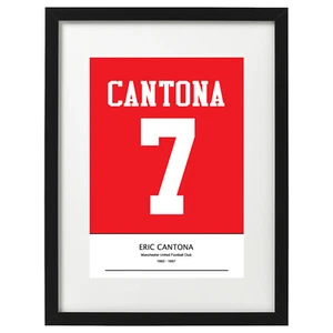 Eric Cantona Manchester United Trikot Kunstdruck / Poster - Bild 1 von 2