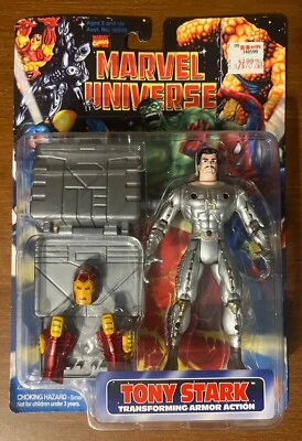 Figura de acción transformadora Tony Stark ToyBiz: Marvel Universe (1997) Foto 1 de 2