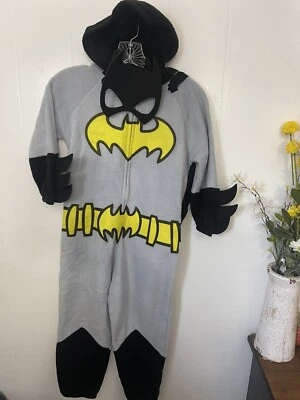Batman Costume Fleece 3-4 Years One Piece With Mask NWT - Image 1 of 4