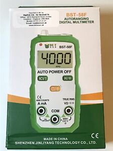 BST-58F Digital Multimeter Tester  Non-contact  DC/AC  Auto Power off