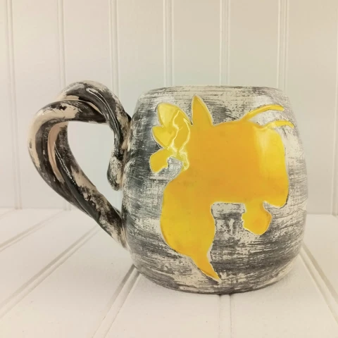 Georgia Tech Yellow Jackets Ceramic Pottery Mug The Potter And The Clay Cover