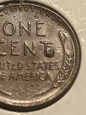 1952 P WHEAT CENT PENNY MINT ERROR RETAINED CUD REVERSE CHIPPED DIE CRACK - Image 1 of 4