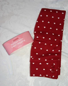 Gymboree BON VOYAGE Red Knit Capri Legging Button Hem NWT Sz 5T - Picture 1 of 2