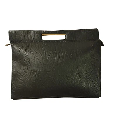 Forward Black and Brass Clutch Business Message Briefcase Vintage Bell Zipper - Image 1 of 4