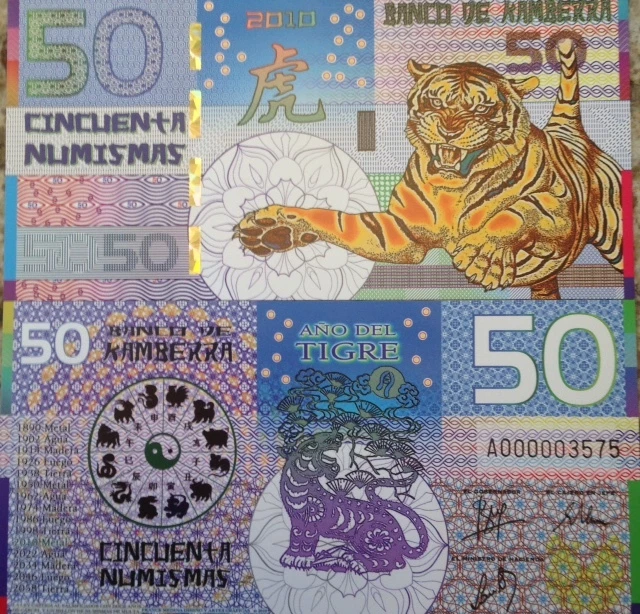 KAMBERRA LUNAR YEAR 2010 50 NUMISMAS POLYMER UNC NOTE BUY FROM A USA SELLER !! - Image 1 of 1
